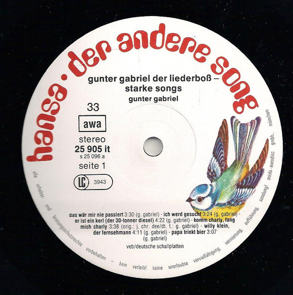 télécharger l'album Gunter Gabriel - Der Liederboss Starke Songs