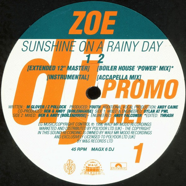 ZOE Sunshine On a Rainy Day tradução de letras