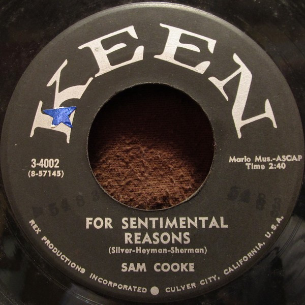 Sam Cooke – For Sentimental Reasons / Desire Me (1957, Vinyl