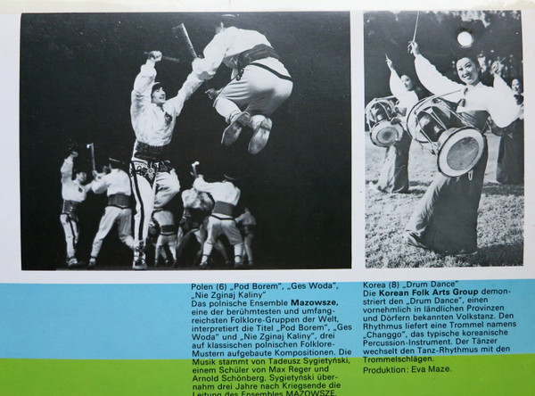 ladda ner album Various - Eine Auswahl Aus Dem Offiziellen Folklore Programm Der Olympischen Spiele München 1972