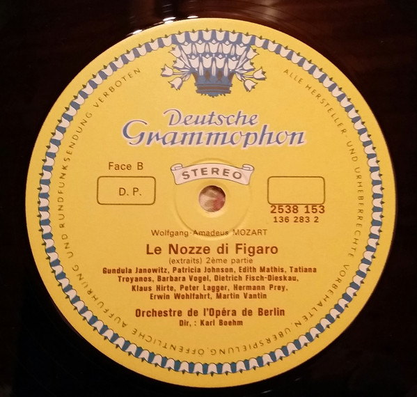 last ned album Wolfgang Amadeus Mozart, Dietrich FischerDieskau, Gundula Janowitz, Edith Mathis, Hermann Prey, Tatiana Troyanos, Orchestre De L'Opéra De Berlin, Karl Bœhm - Les Noces De Figaro