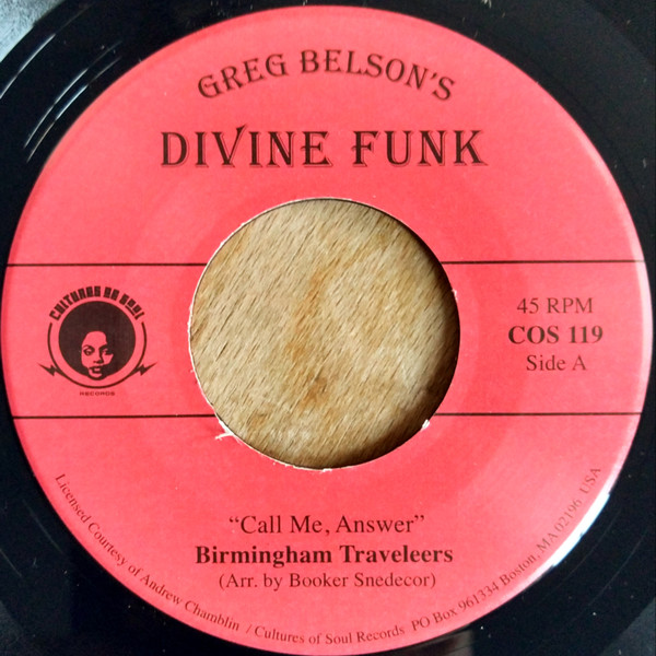 Greg Belson - Divine Funk | Cultures Of Soul Records (COS 116) - 8