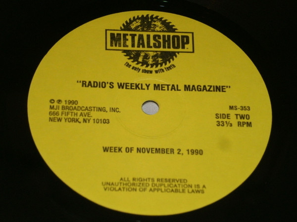 Album herunterladen Various - Metalshop Radios Weekly Metal Magazine Week Of November 2 1990