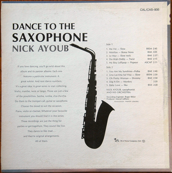 last ned album Nick Ayoub - Dance To The Saxophone
