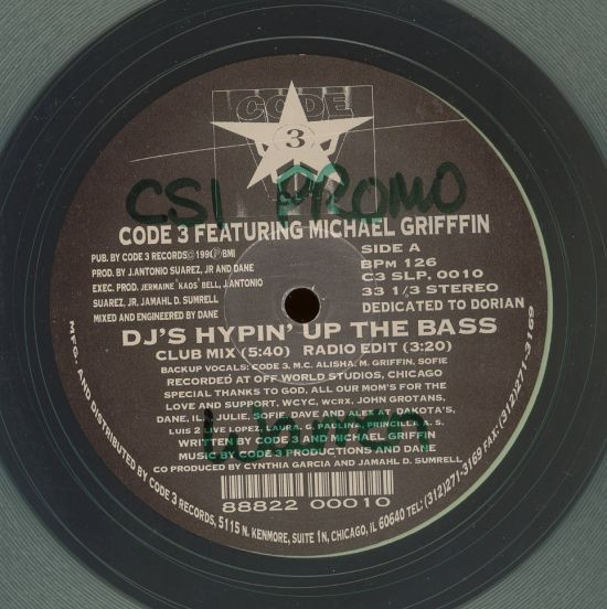 Code 3 Featuring Michael Griffin – DJ's Hypin' Up The Bass / Get