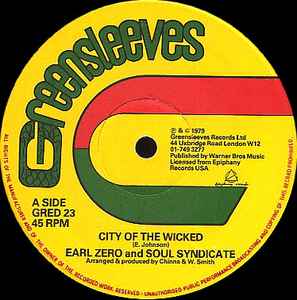 Earl Zero And Soul Syndicate – City Of The Wicked / Righteous 