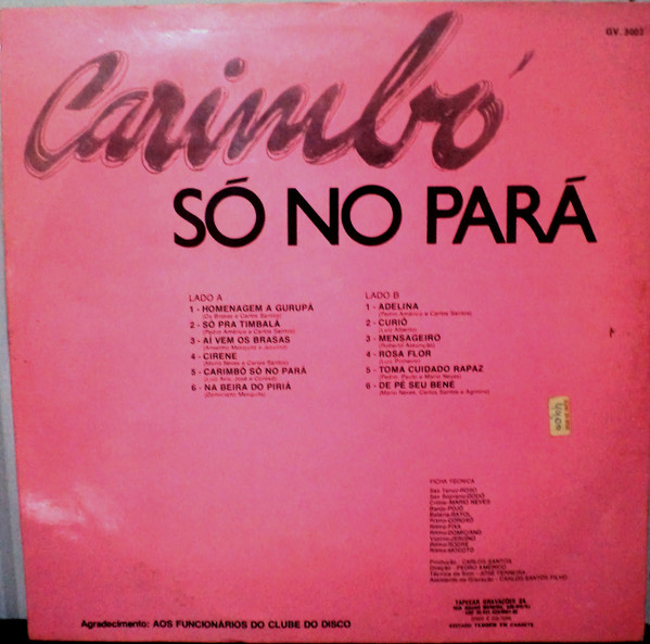 last ned album Os Brasas Da Marambaia - Carimbó Só no Pará