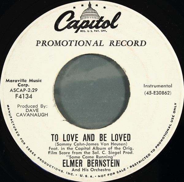 Elmer Bernstein And His Orchestra – To Love And Be Loved / Live It