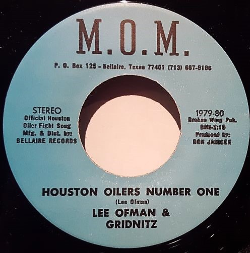 Lee Offman & Gridnitz – Houston Oilers Number One (1979, Vinyl) - Discogs