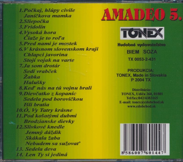 last ned album Amadeo - Amadeo 5 V Krásnom Slovenskom Kraji