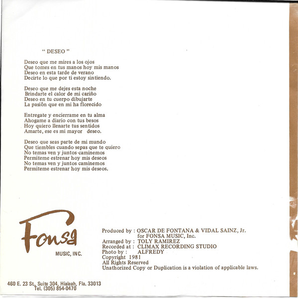 ladda ner album Oscar de Fontana - Deseo