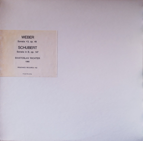 baixar álbum Weber, Schubert, Sviatoslav Richter - Sonata 3 op49 Sonata in B op147
