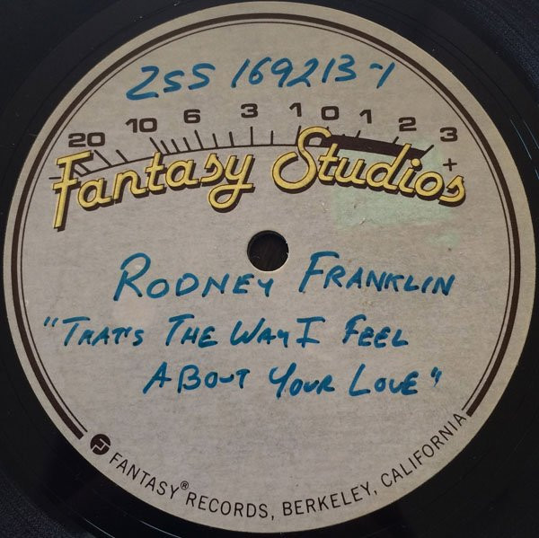 baixar álbum Rodney Franklin - Thats The Way I Feel Bout Your Love Sonshine