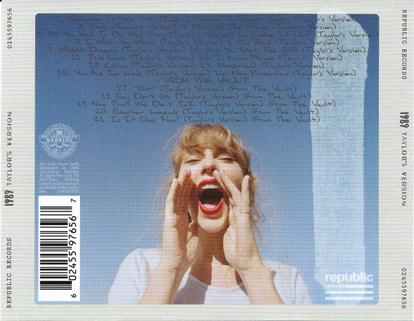 Taylor Swift – 1989 (Taylor's Version) (2023, Crystal Skies Blue Edition, CD)  - Discogs