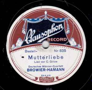 Browier-Hamann-Quartett - Mutterliebe / Wenn Ich Den Wandrer Frage album cover