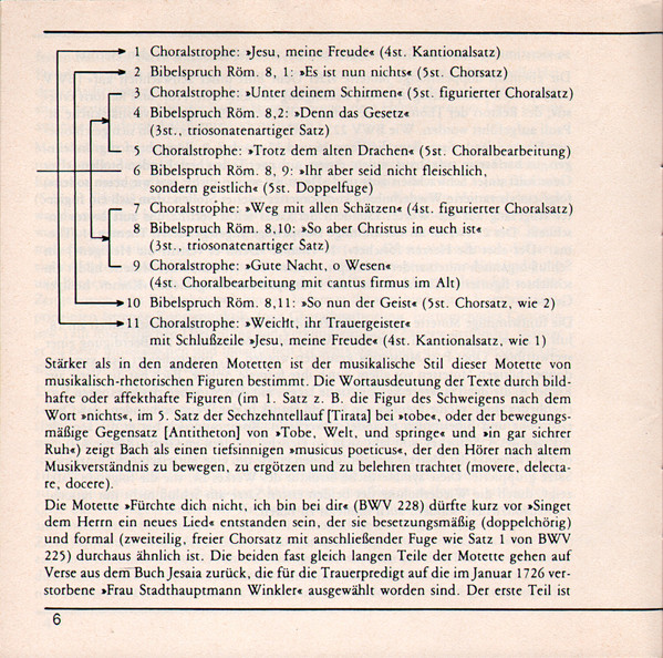 Album herunterladen Johann Sebastian Bach, Bachchor Stockholm, Concentus Musicus Wien, Nikolaus Harnoncourt - Die 6 Motetten BWV 225 230