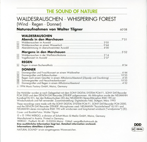 lataa albumi Walter Tilgner - Waldesrauschen Whispering Forest