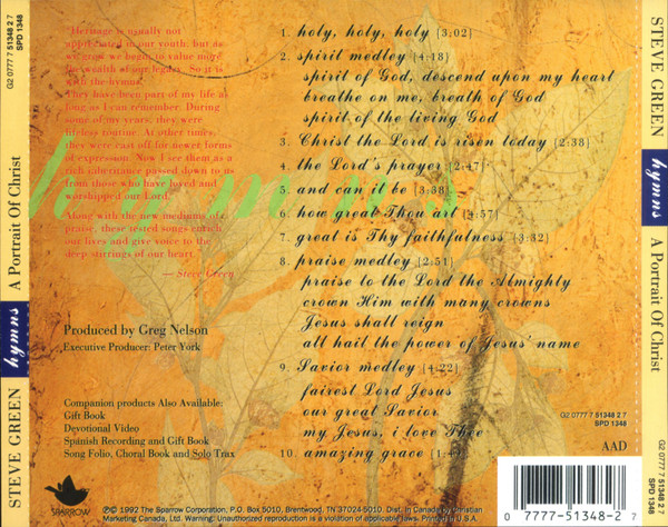 last ned album Steve Green - Hymns A Portrait Of Christ
