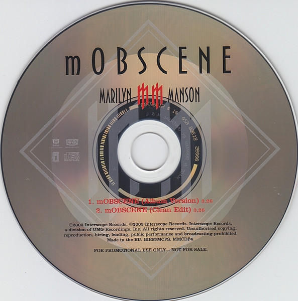Marilyn Manson - mOBSCENE | Releases | Discogs