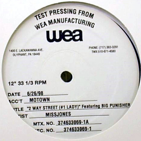 Miss Jones – 2 Way Street (#1 Lady) (1998, Vinyl) - Discogs