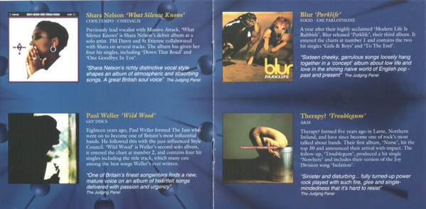 télécharger l'album Various - 1994 Mercury Music Prize Ten Albums Of The Year Sampler