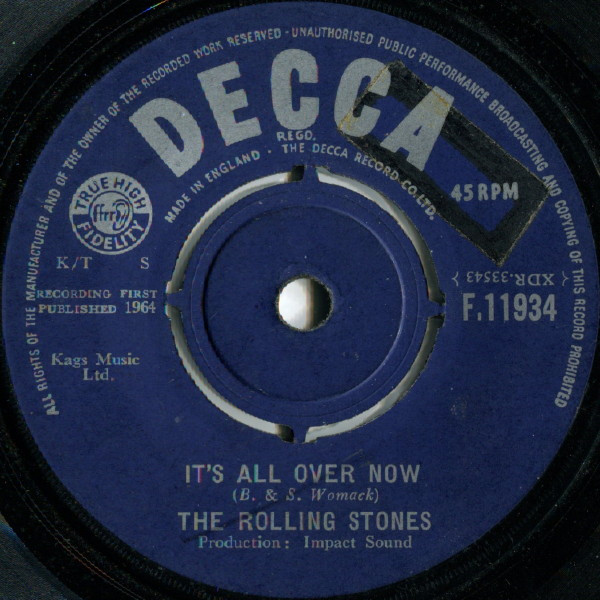 The Rolling Stones – It's All Over Now (1964, Vinyl) - Discogs