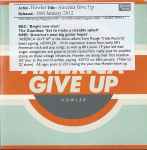 Cover of America Give Up, 2011, CDr