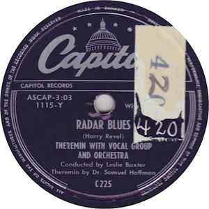 Theremin With Vocal Group And Orchestra - Radar Blues / Lunette album cover