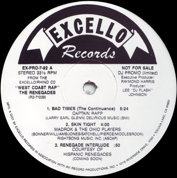 West Coast Rap - The Renegades (1992, Vinyl) - Discogs