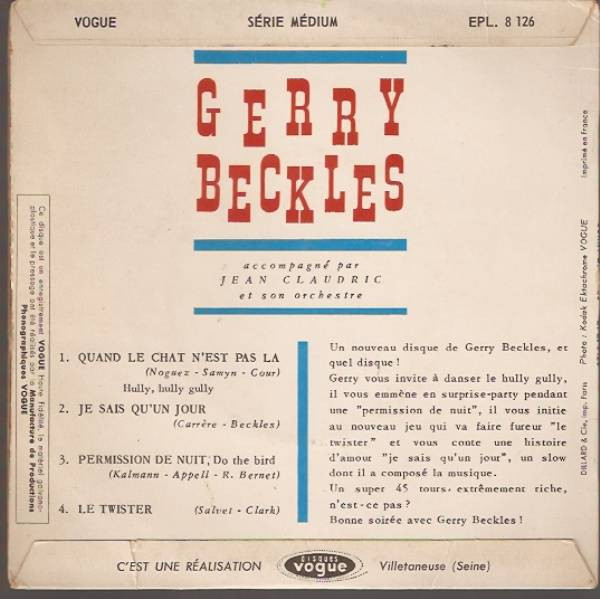 last ned album Gerry Beckles - Quand Le Chat NEst Pas Là