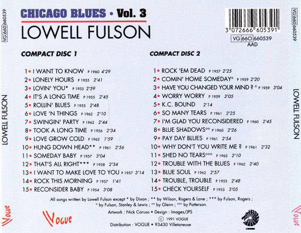 Album herunterladen Lowell Fulson - Chicago Blues Vol 3
