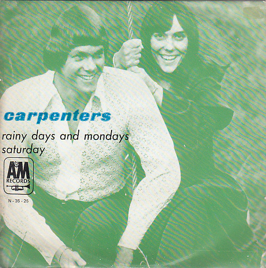Rainy days and Mondays The Carpenters 1971 Sticker