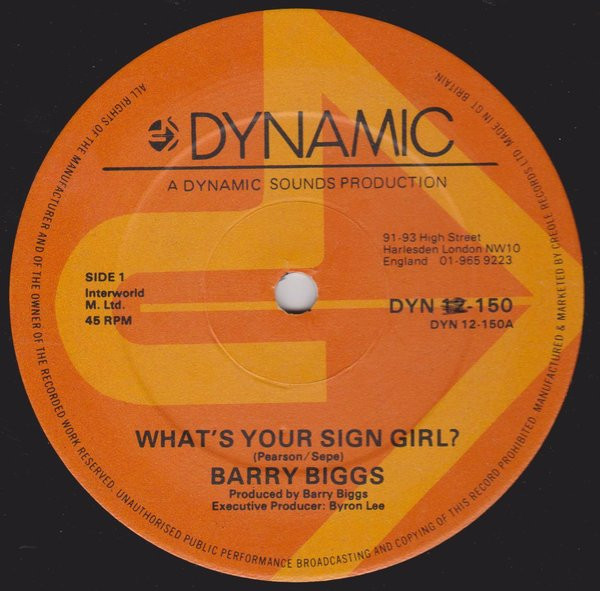 Barry Biggs – What's Your Sign Girl? (1979, Vinyl) - Discogs