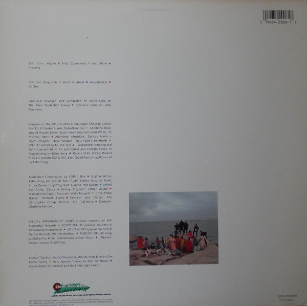 Rahni Song Presents Kingdom – Amazing (1987, Vinyl) - Discogs