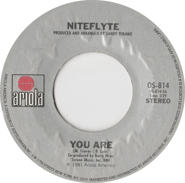 Niteflyte – You Are (1981, Vinyl) - Discogs