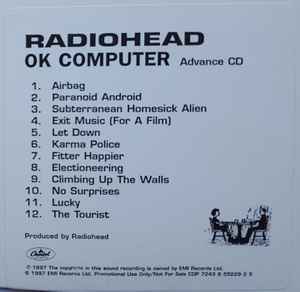 Radiohead – OK Computer (1997, CD) - Discogs