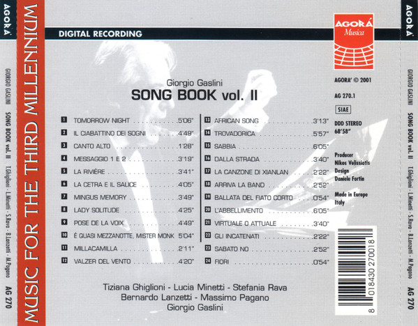 lataa albumi Giorgio Gaslini - Song Book VolII