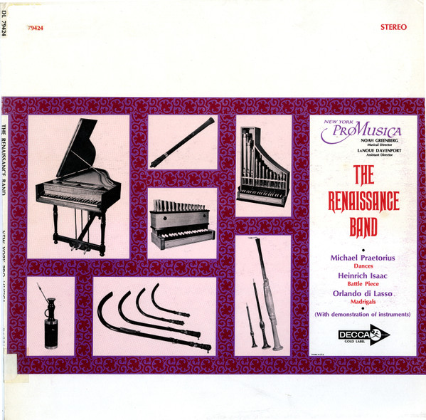 New York Pro Musica - The Renaissance Band | Decca (DL 79424)