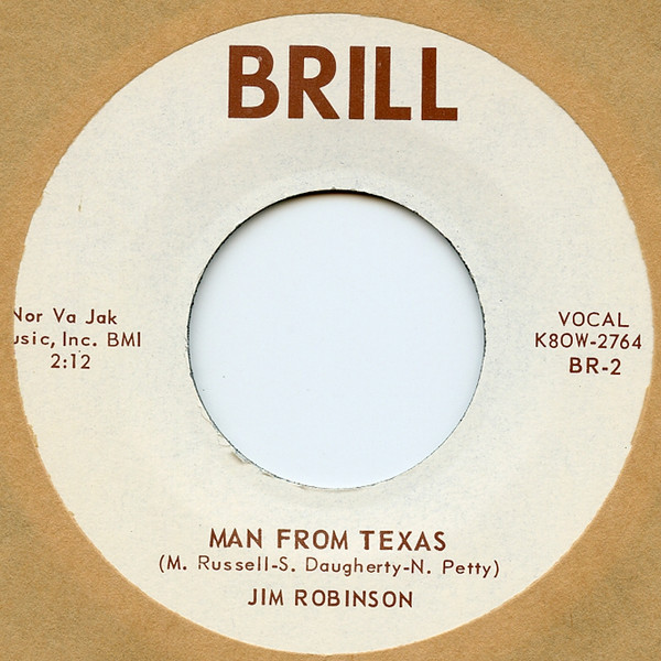 Jim Robinson Man From Texas Row Your Little Boat 1959 Vinyl