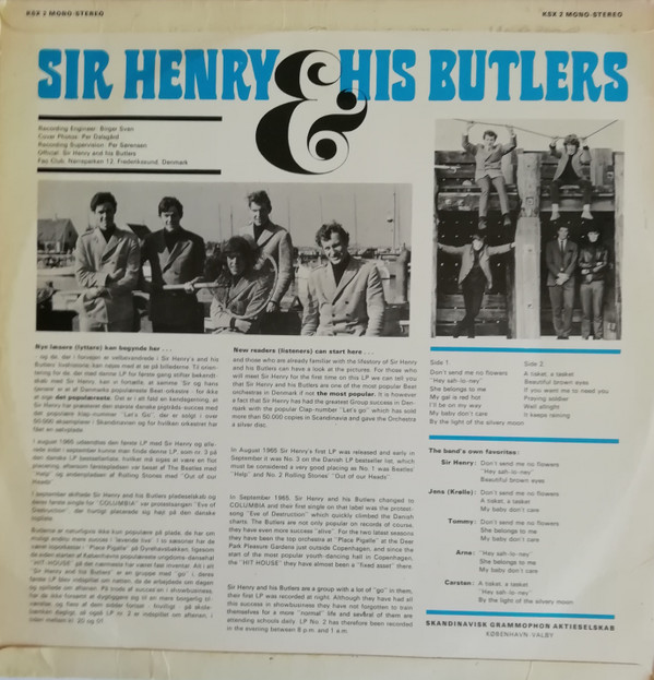 ladda ner album Sir Henry & His Butlers - Sir Henry His Butlers