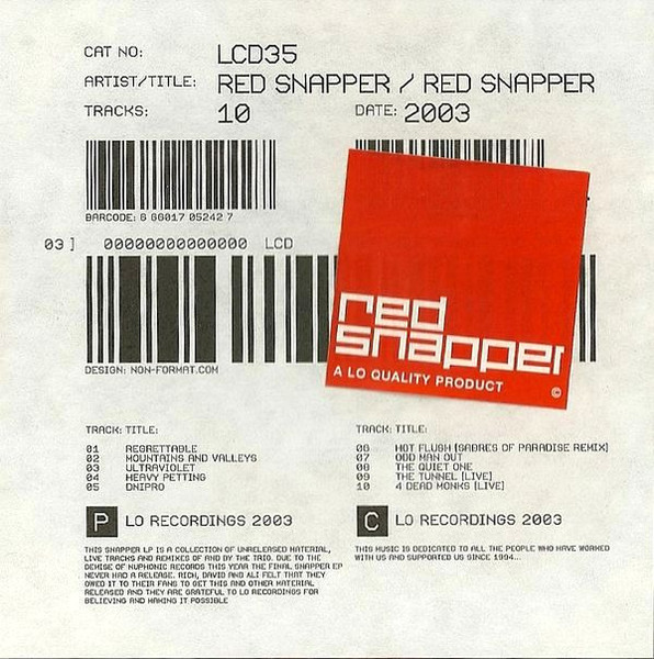 CD ☆【洋楽】RED SNAPPER
