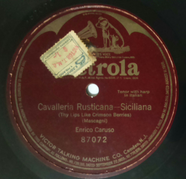 Sig. E. Caruso Cavalleria Rusticana Siciliana Releases Discogs