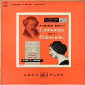 Wanda Landowska-A Musical Tribute: Landowska Plays For Paderewski copertina album