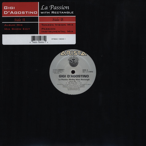Gigi D'Agostino – La Passion With Rectangle (2001, Vinyl) - Discogs