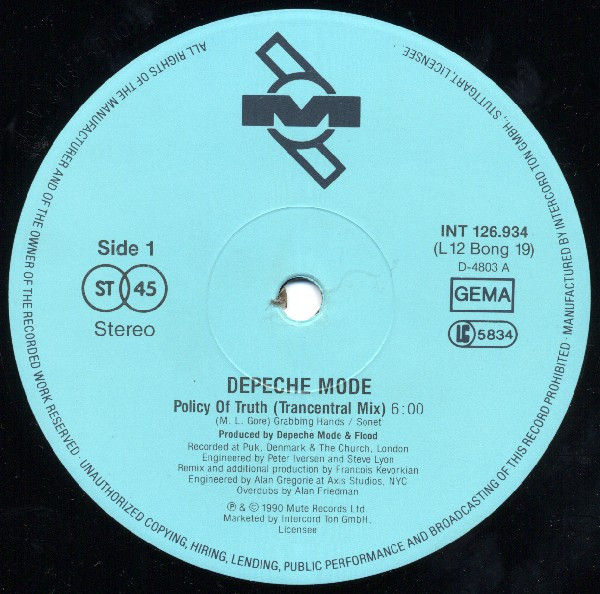 1982 Depeche Mode See You, Vinilo Rojo, 7, 45 RPM, Single -  México
