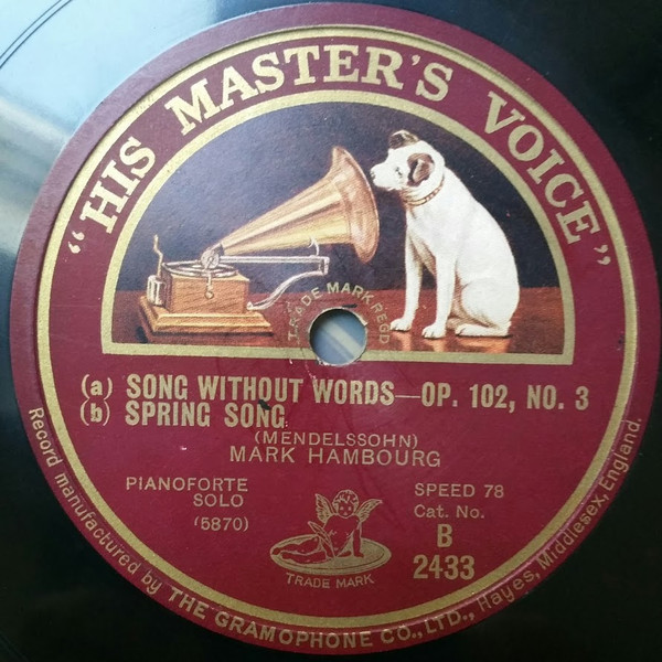 descargar álbum Mark Hambourg - Song Without WordsOp 102 No 3 Spring Song Song Without WordsOp 19 No 6 Bees Wedding