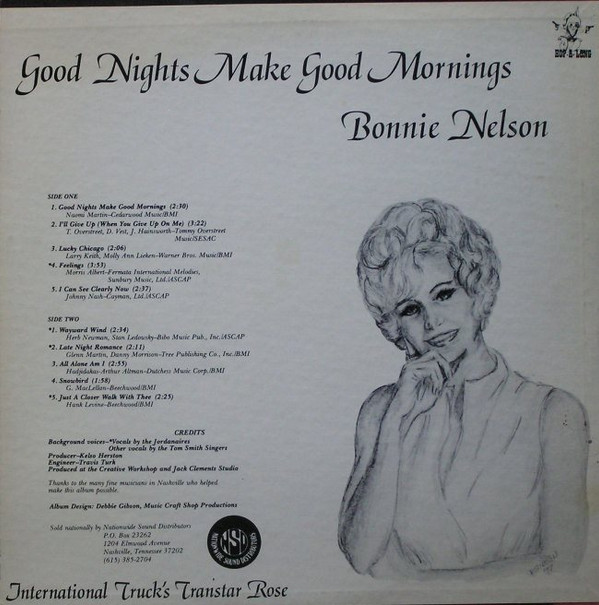 last ned album Bonnie Nelson - Good Nights Make Good Mornings
