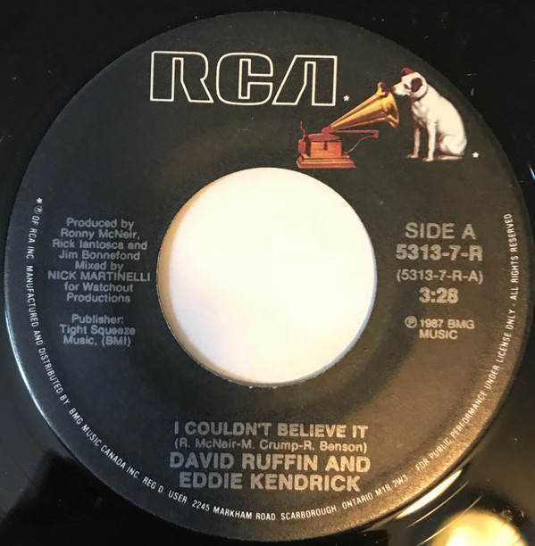 télécharger l'album David Ruffin And Eddie Kendricks - I Couldnt Believe It