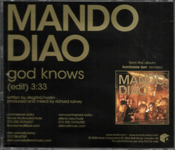 Mando Diao - God Knows | Releases | Discogs