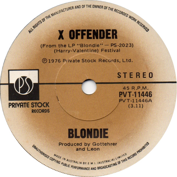 Blondie X Offender 1977 Vinyl Discogs 4025